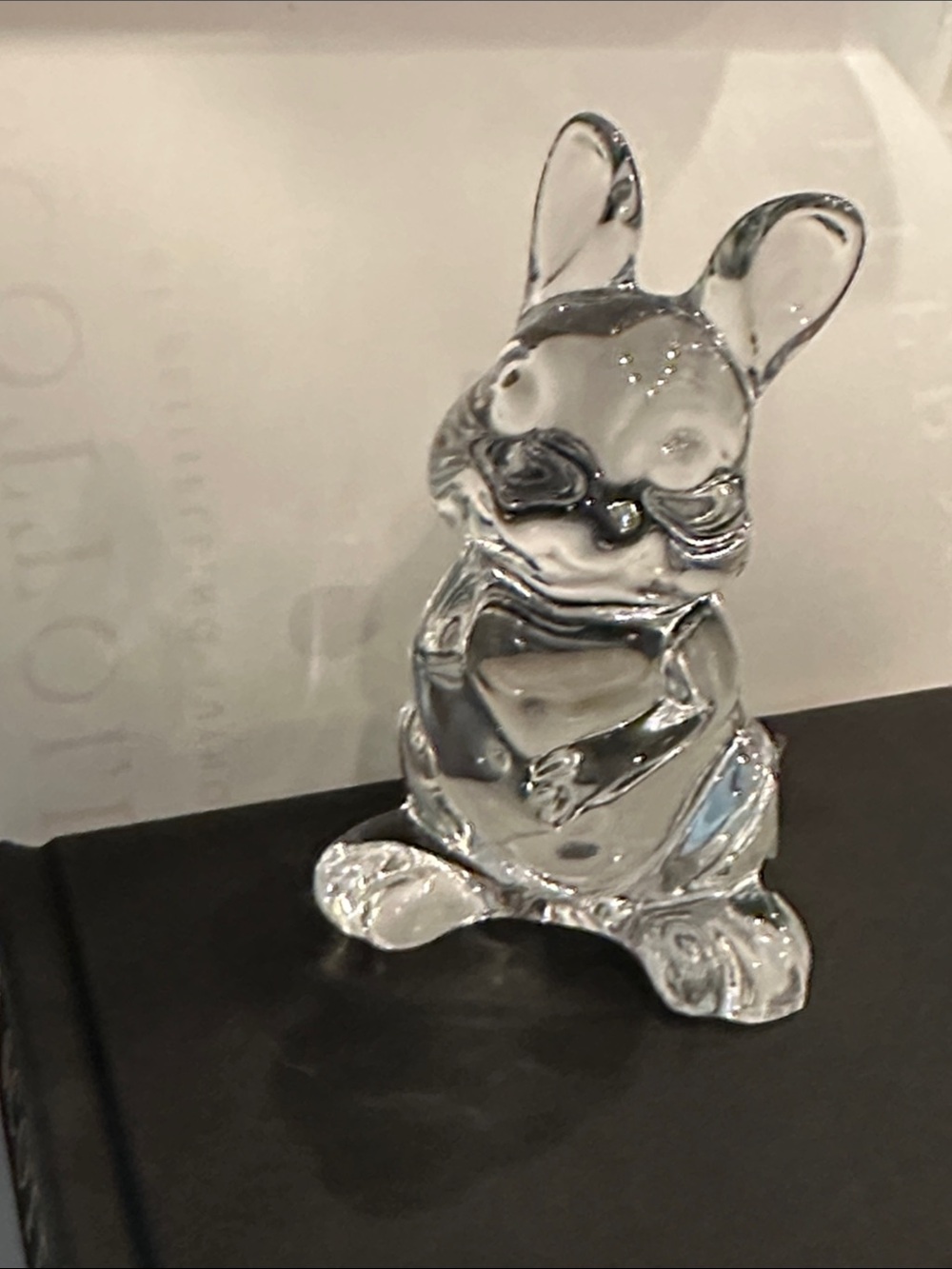 Bohemia Czech Republic Lead Crystal Bunny Figurine